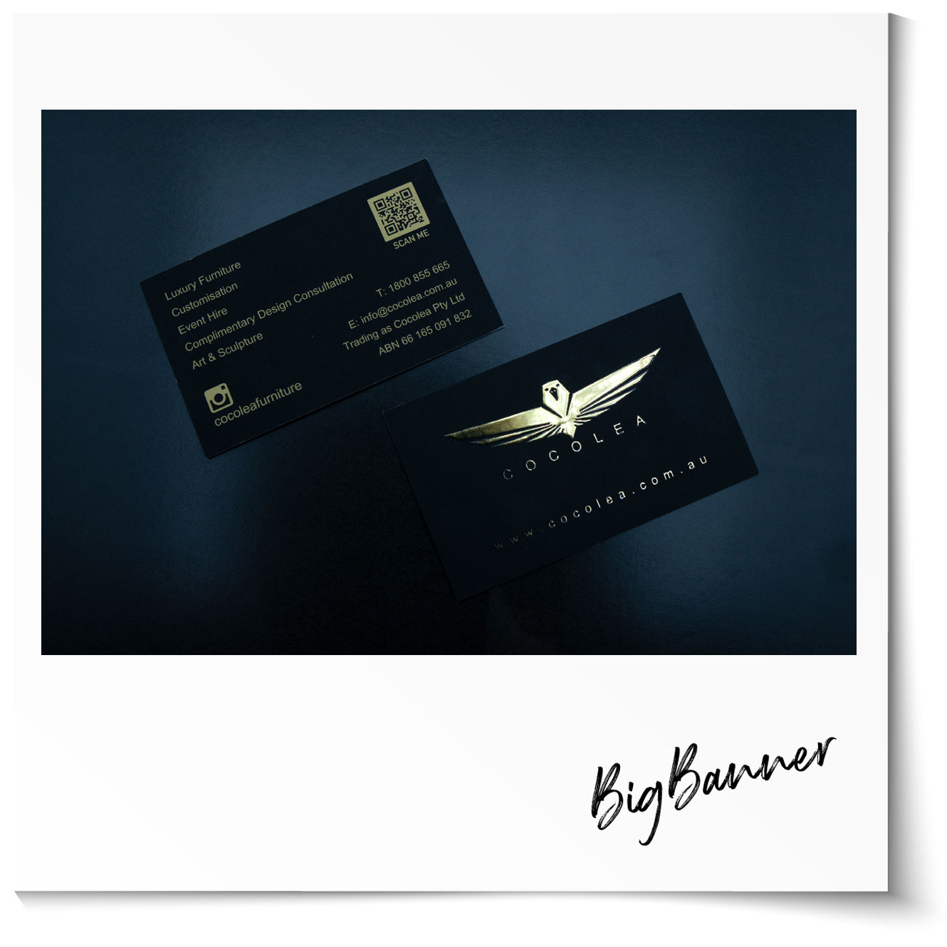450gsm Metallic Gold Foil Business Cards Big Banner