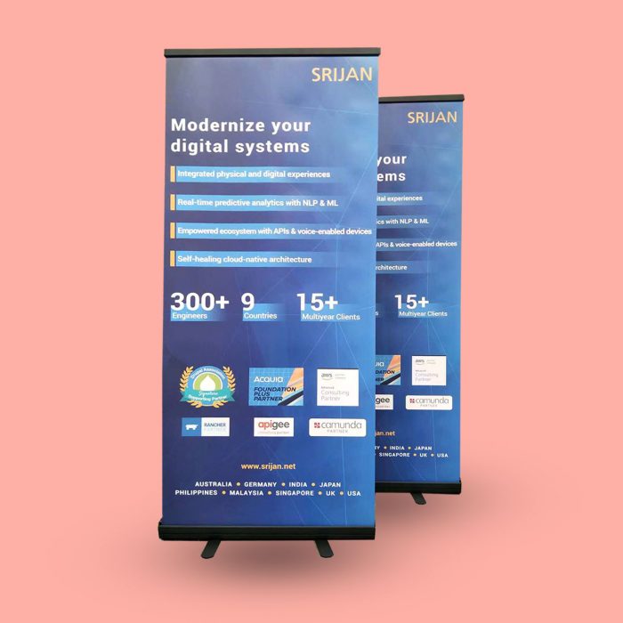Standard Pull Up Banner Black Big Banner Australia