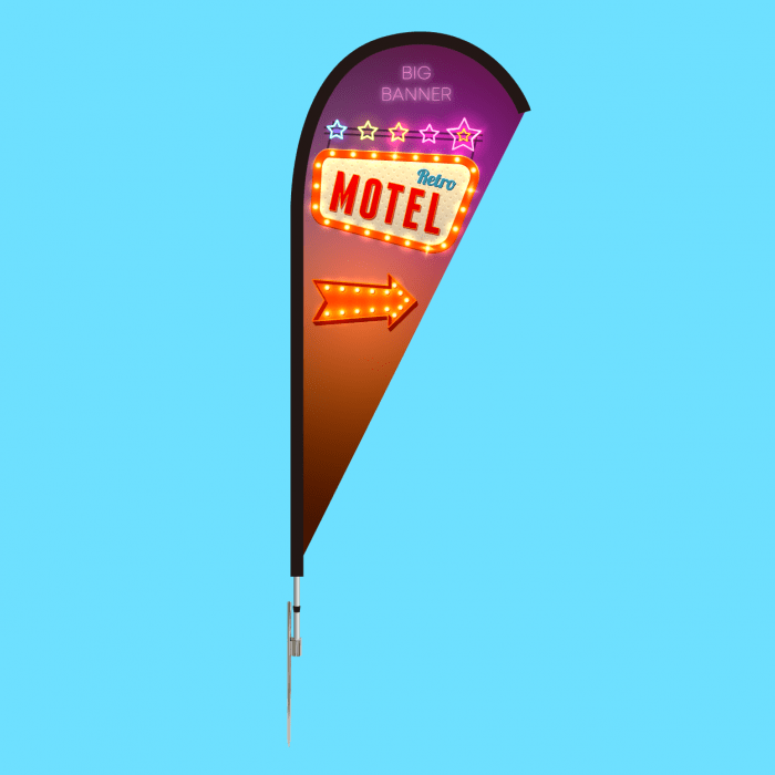 Teardrop Flag Banner With Fiberglass Pole Big Banner Australia